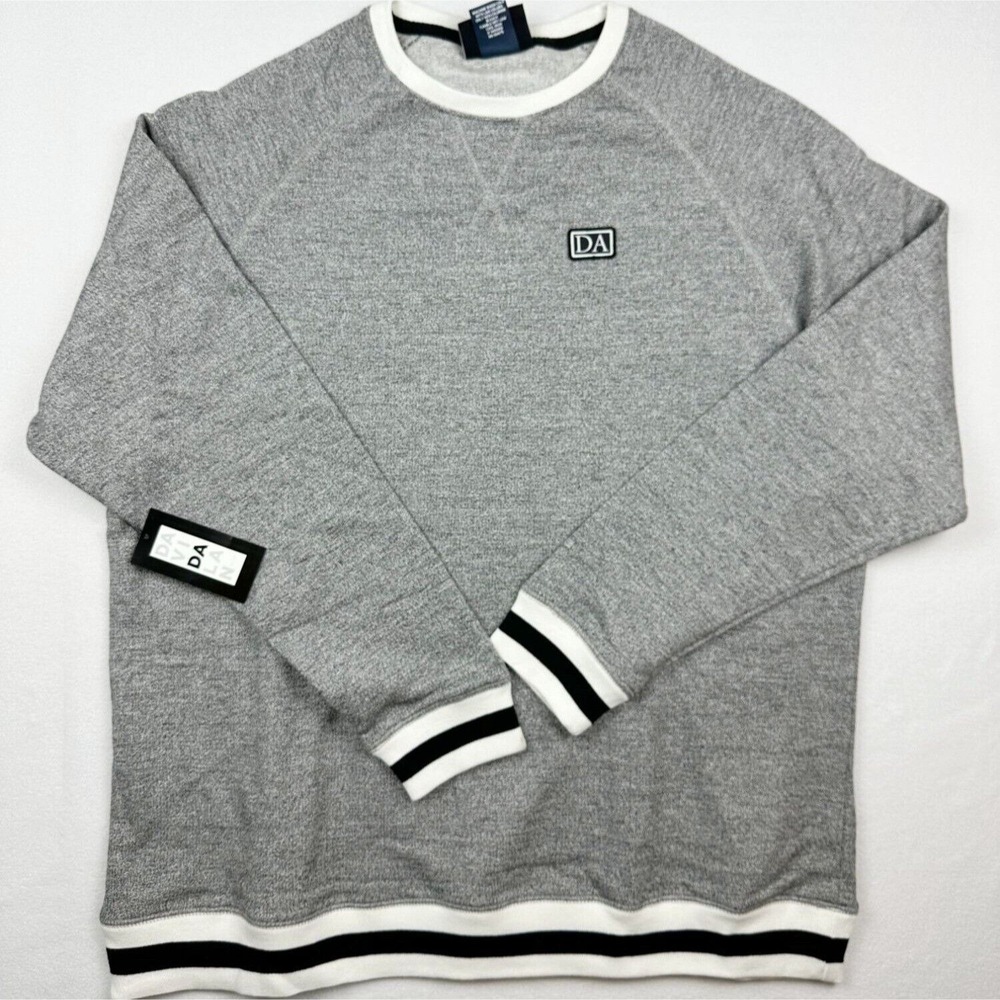 DAVID ALAN CLOTHING‎ Varsity Crew Neck Sweatshirt Sz XXXL Grey (52" chest) NEW